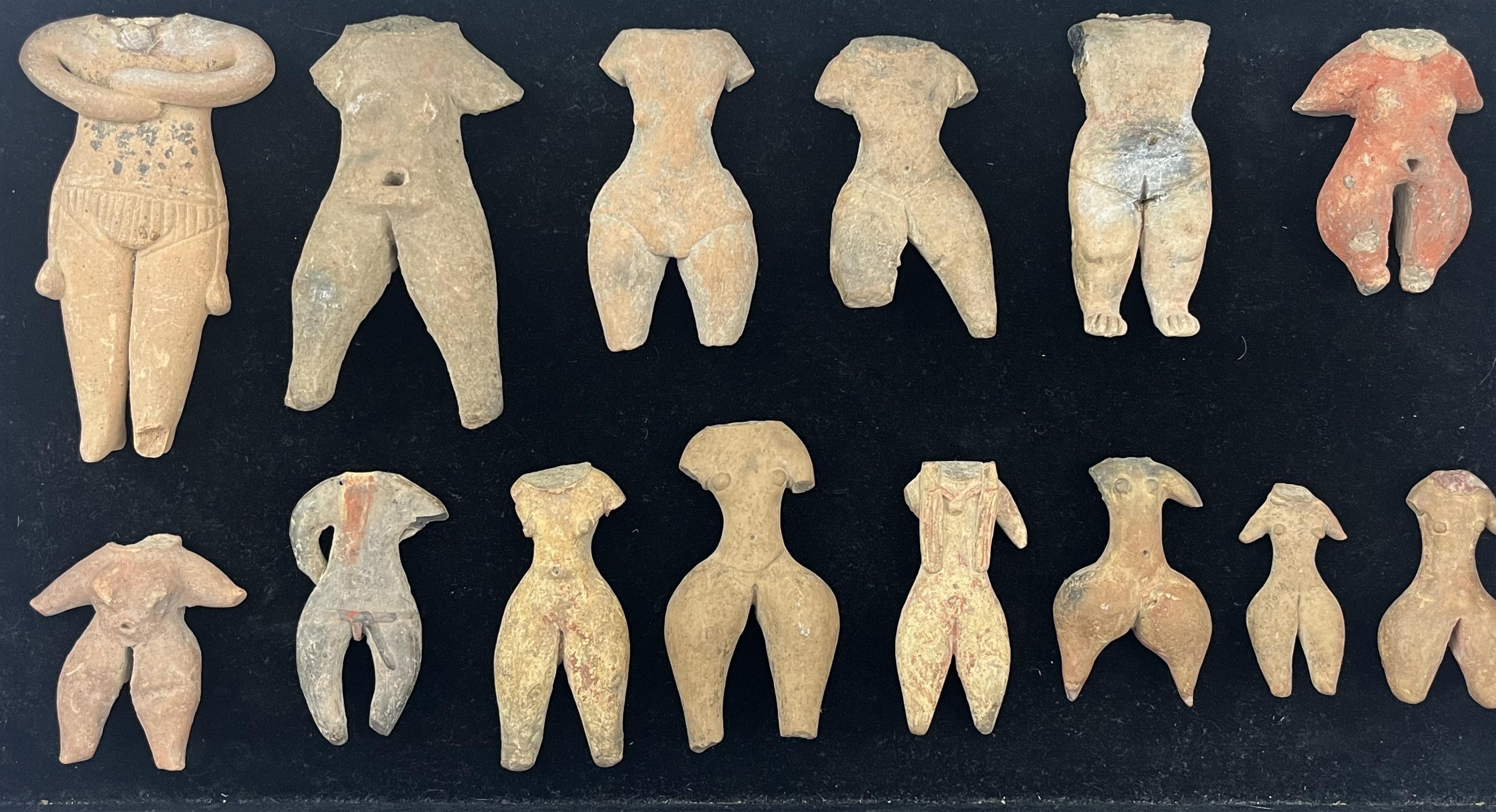 A group of fourteen pre-Colombian Tlatilco terracotta figures (lacking heads), 12th - 9th century AD